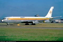 5X-UWM in store at Heathrow, July 29th 1977  photo by Carl Ford