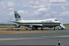 The leased Aer Lingus 747-148 seen at Nairobi in 1976
