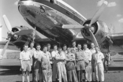 Dakota VP-KHK (named ‘Sagana’ after the royal lodge), This aircraft was the first to carry Queen Elizabeth II from  Nanyuki to Entebbe in 1952.  Picture courtesy of Tony Chetham.