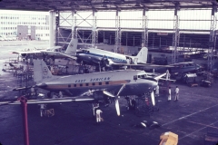 Inside hangar – two DC3’s, DH Twin Otter (1972)