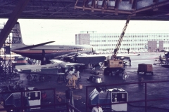 Inside hangar – DH Comet and Zambia Airways