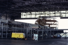 Inside hangar – SVC10 on check (top of tail dock was a good place to rest!) (1974)