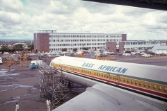 Office and canteen blocks seen from hangar (Jan 1975)