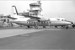 The first F27, VP-KSA on the ramp at Nairobi.