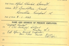 Part of Alf Dennett’s log book (above), circa 1947.  (courtesy of Steve Dennett)