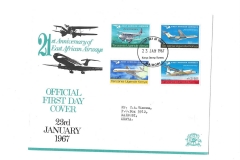 east african airways first day cover 23:01:1967