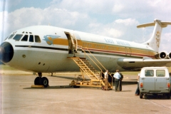 5H-MOG soon after arriving back to Filton from Nairobi on 3rd August 1977. This was the last SVC-10 to return after EAA was dissolved. Piloted by Captain Arthur Ricketts who also supplied the photos.